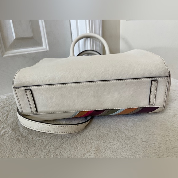 Tory Burch Robinson Strip Satchel Bag EUC - Picture 7 of 16